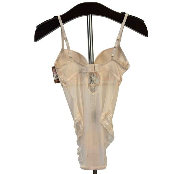 COSMOPOLITAN Lace Teddy in Pink Champagne Size Small NEW - Picture 3 of 16